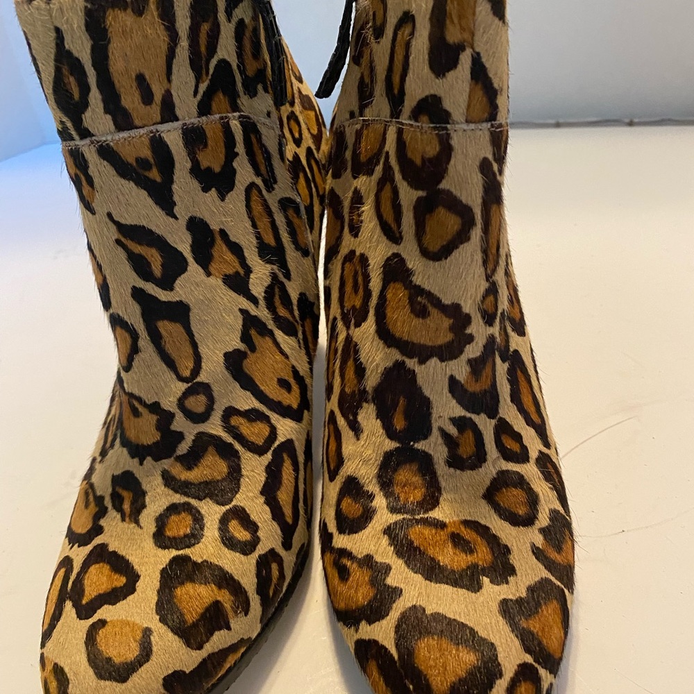 Sam Edelman leopard print leather boots